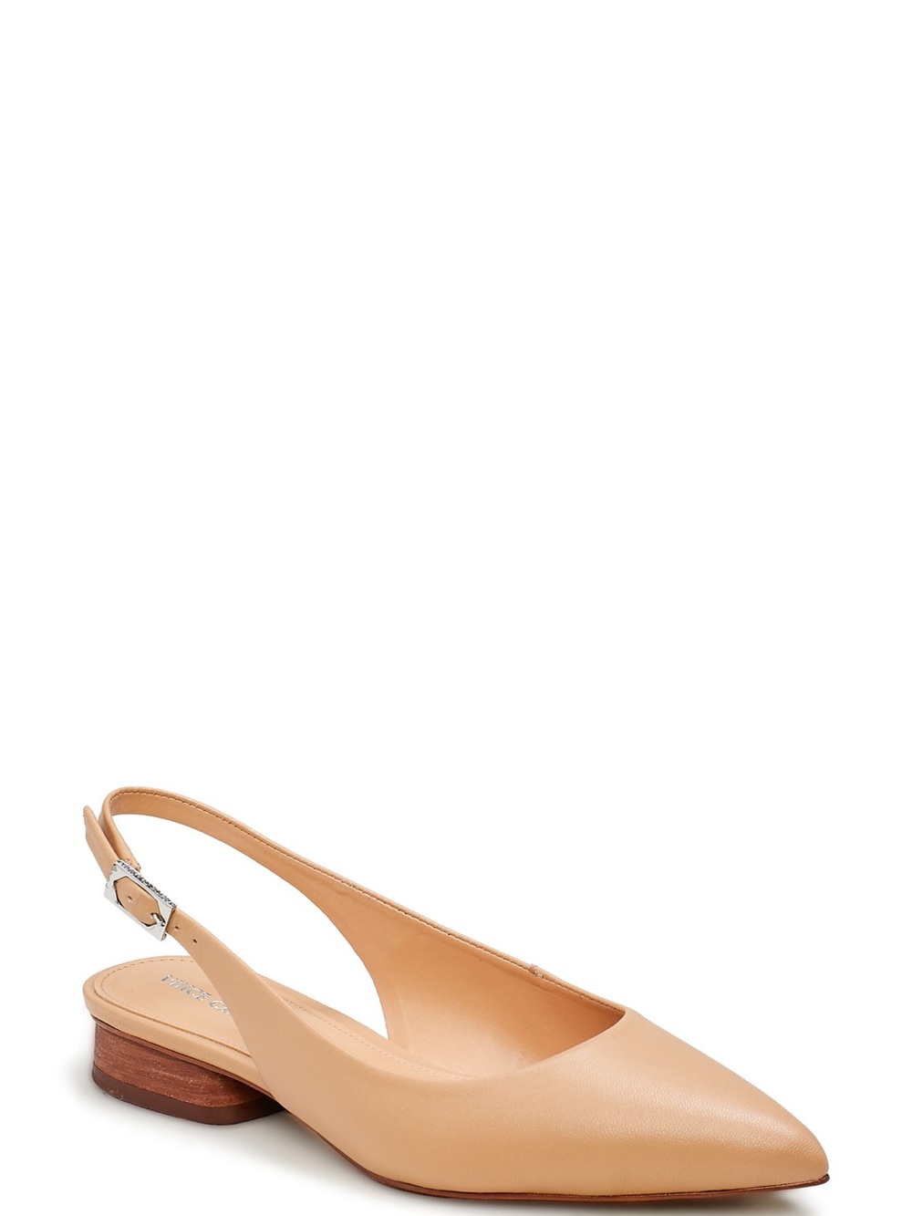 Vince Camuto Beige Pointed-Toe Slingback Flats